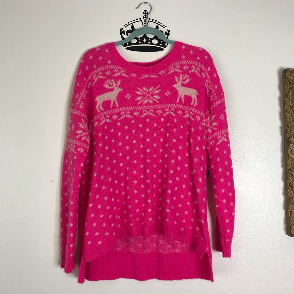 Forever 21 | Hot Pink Christmas Sweater Size L